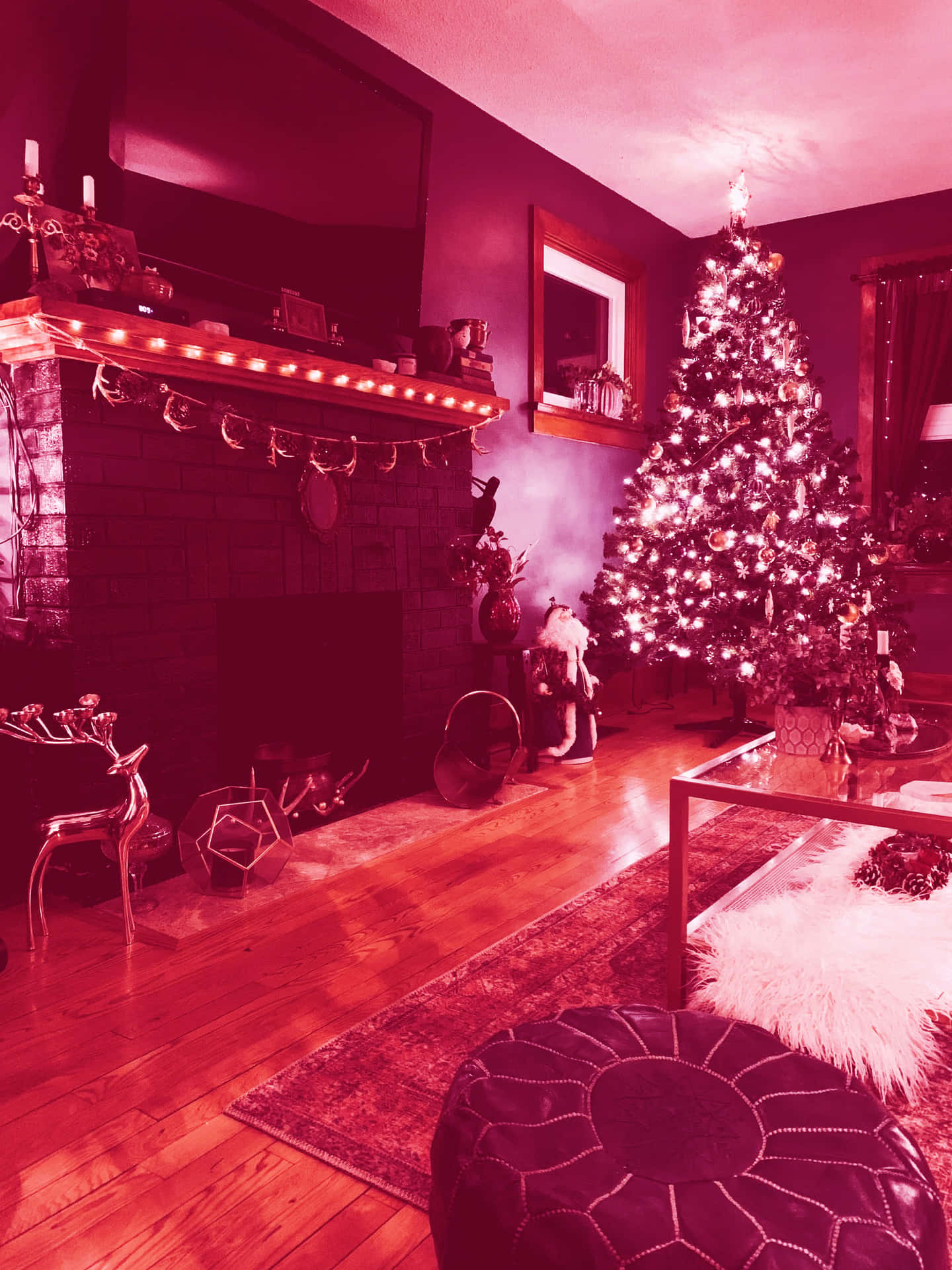 Vintage Christmas Living Room Background