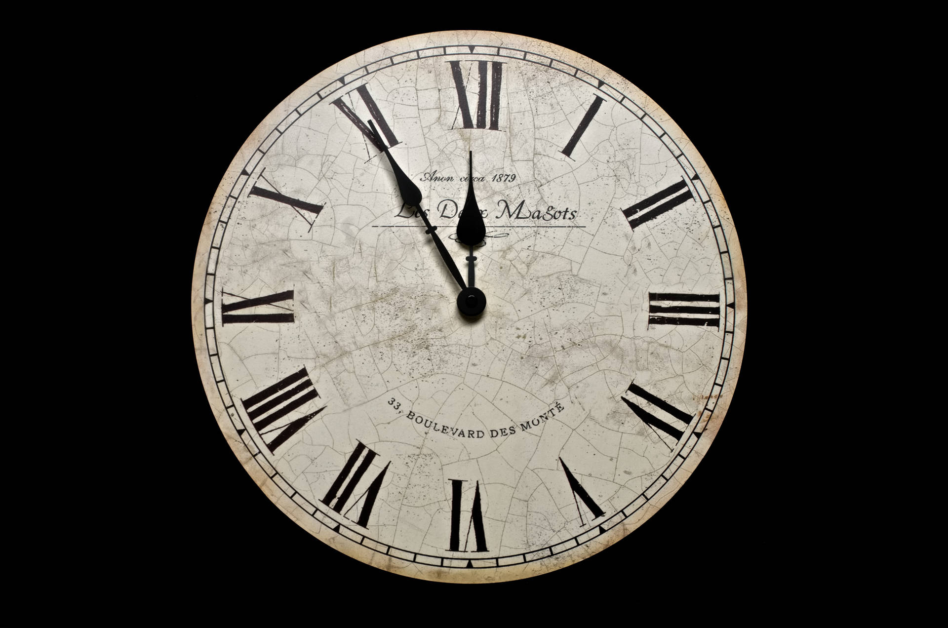 Vintage Clock With Cracks