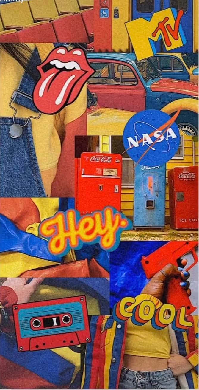 Vintage Collage Cool Punk Art Background