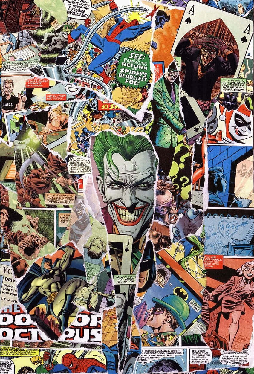 Vintage Collage Joker Collection Art