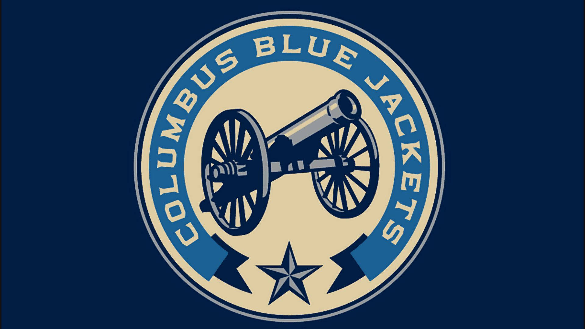 Vintage Columbus Blue Jackets Logo Background