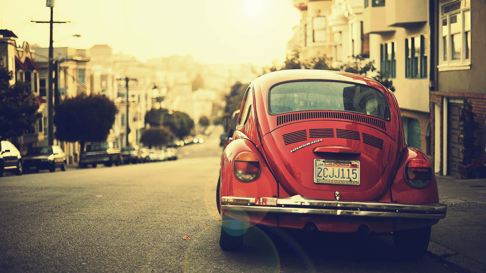 Vintage Desktop Volkswagen Beetle Background