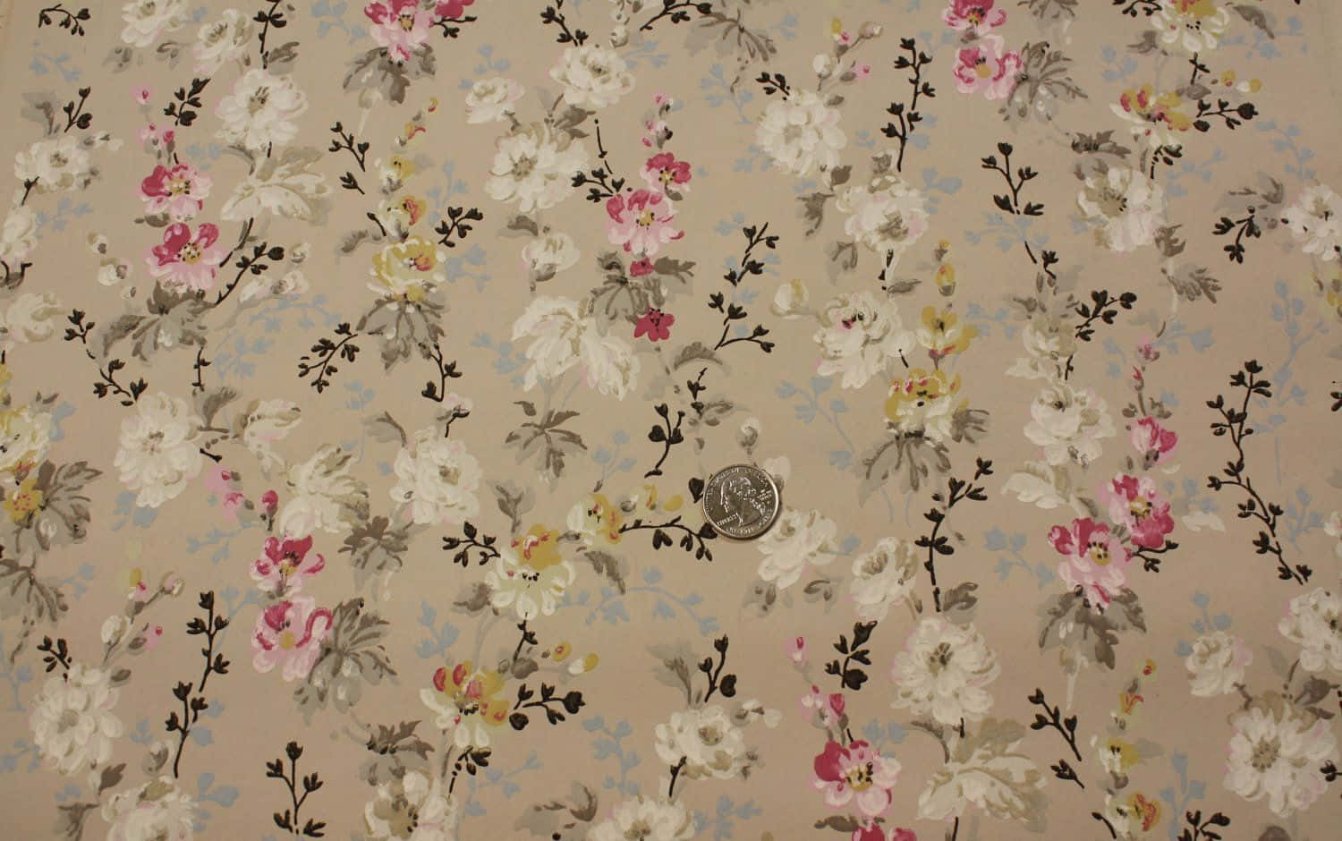 Vintage Floral Fabric Pattern1920s Background