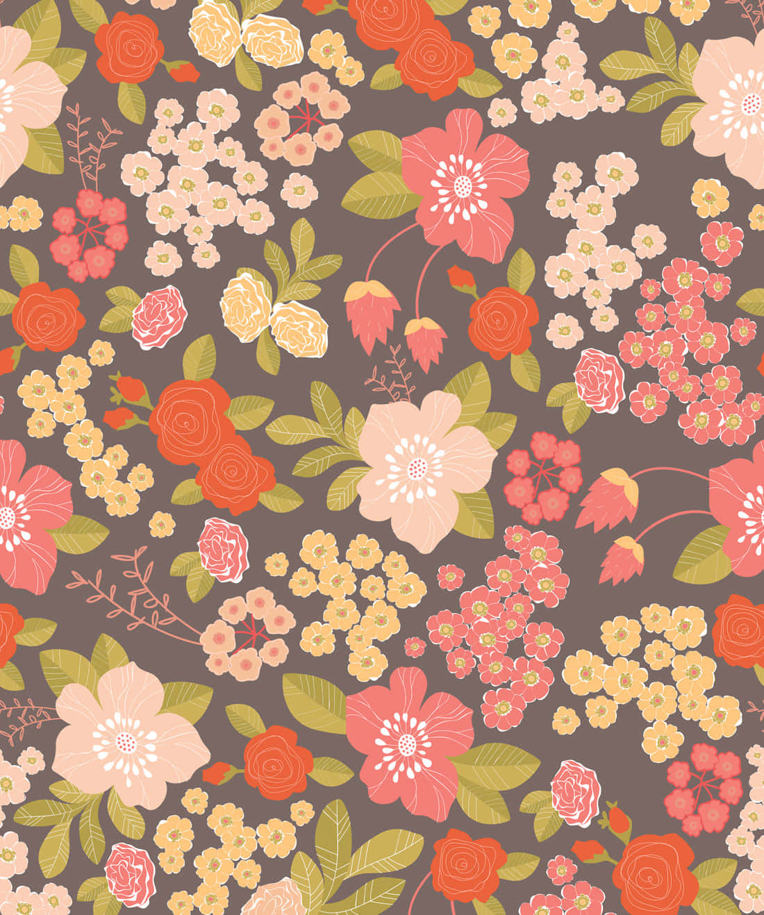 Vintage_ Floral_ Pattern_1970s Background