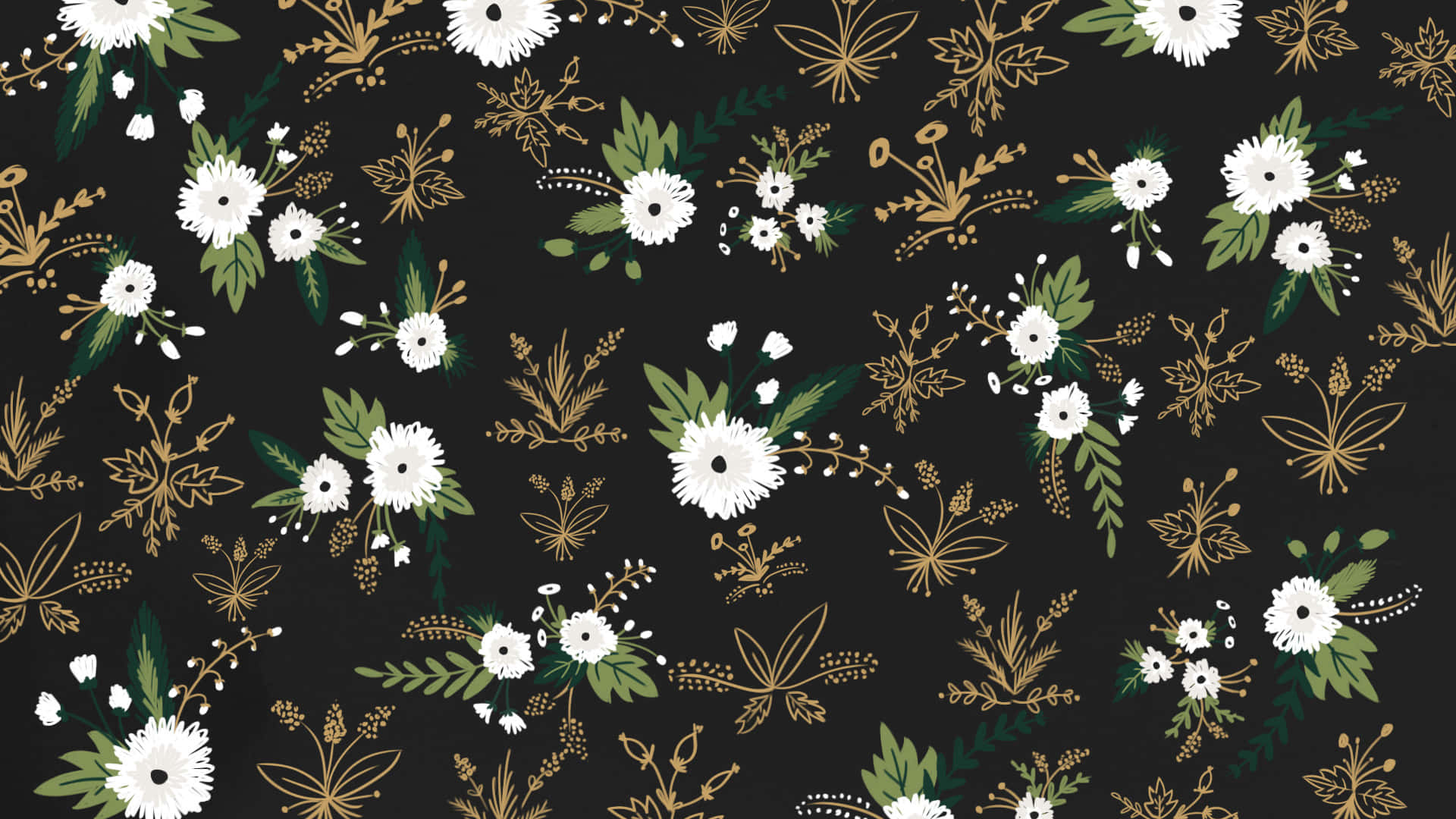 Vintage Floral Pattern1920s Style Background