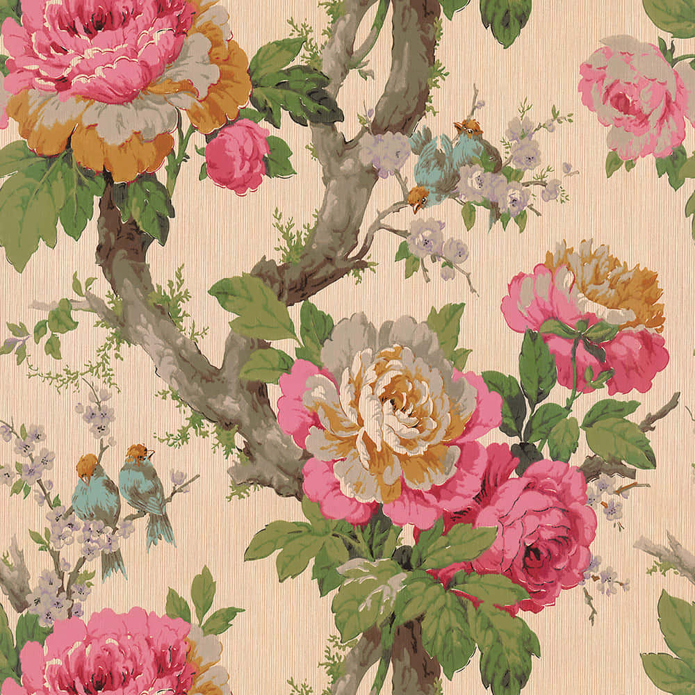 Vintage Floral Pattern1920s Background