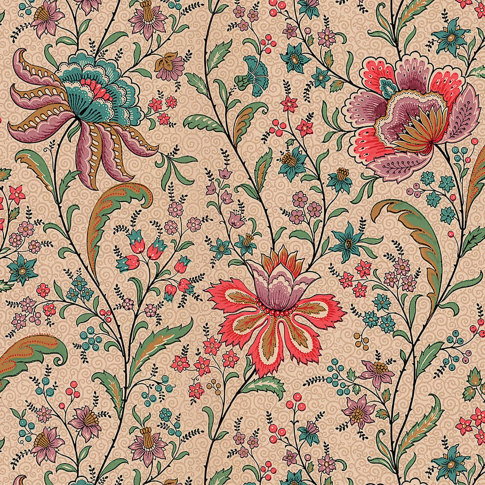 Vintage Floral Pattern1920s Background