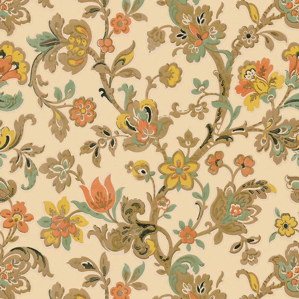 Vintage Floral Pattern1920s Background