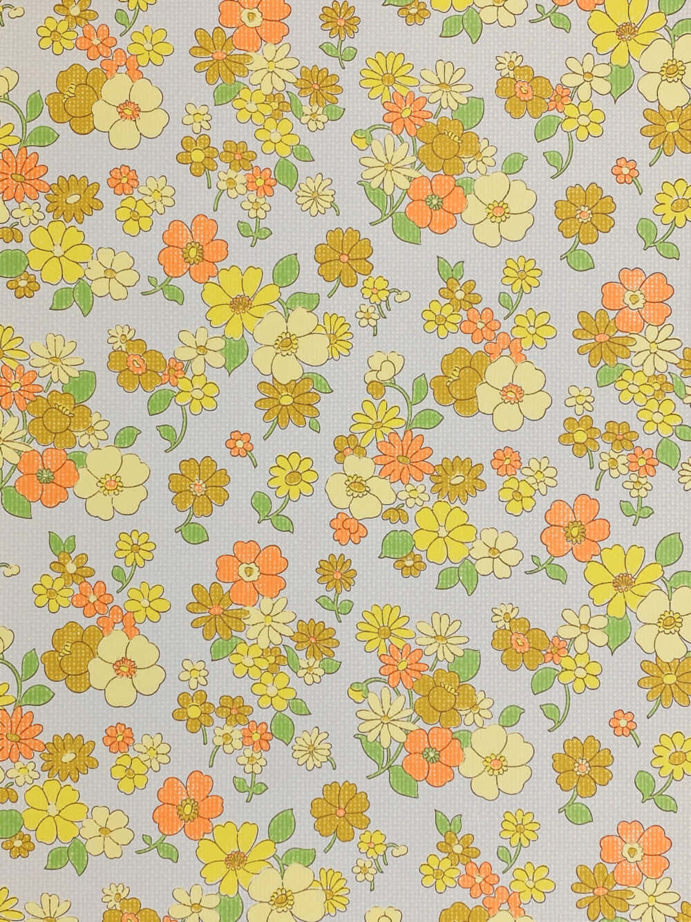 Vintage Floral Pattern1970s Background
