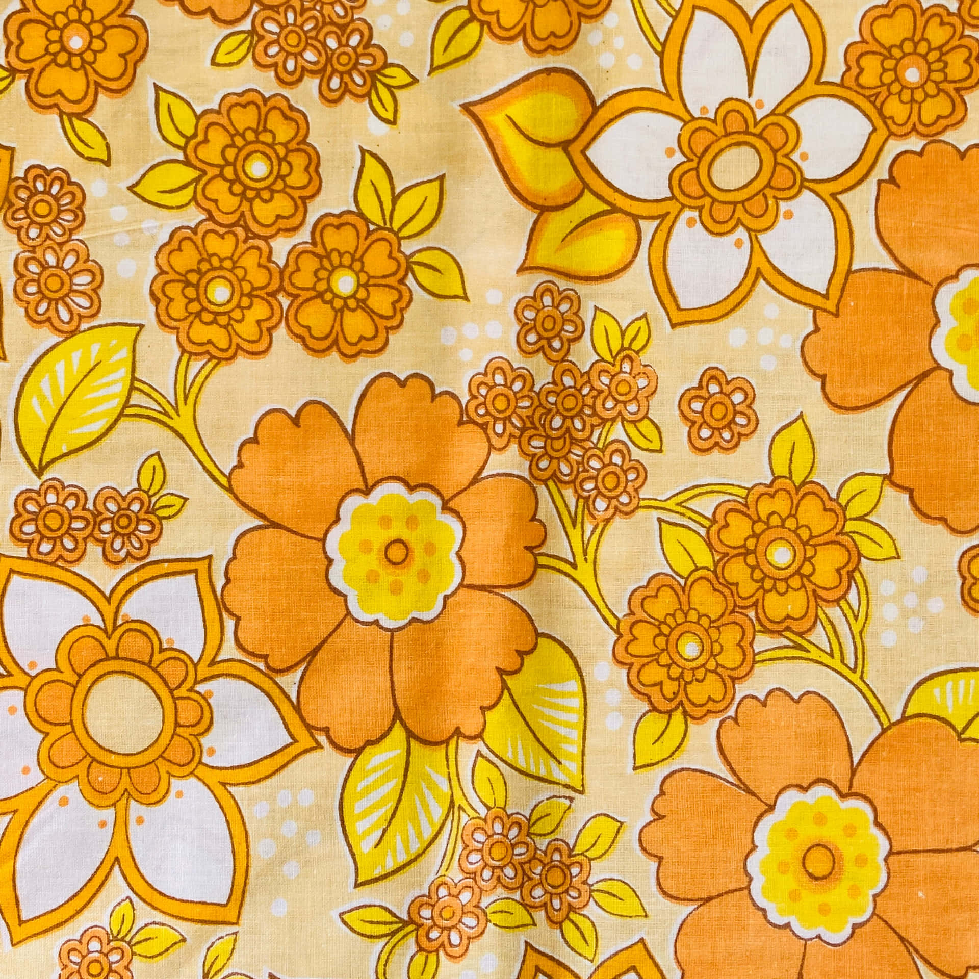 Vintage Floral Pattern1970s Background