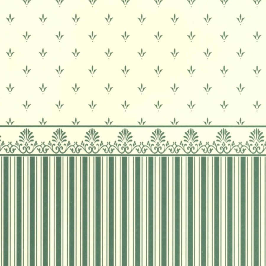 Vintage Floral Stripe Wallpaper Pattern