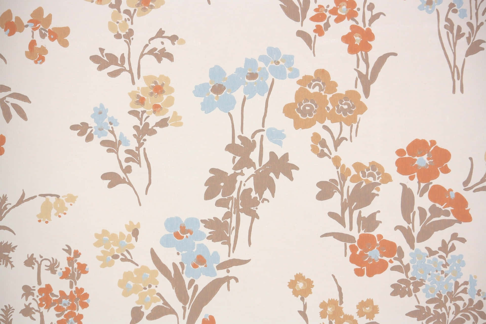 Vintage Floral Wallpaper Pattern Background