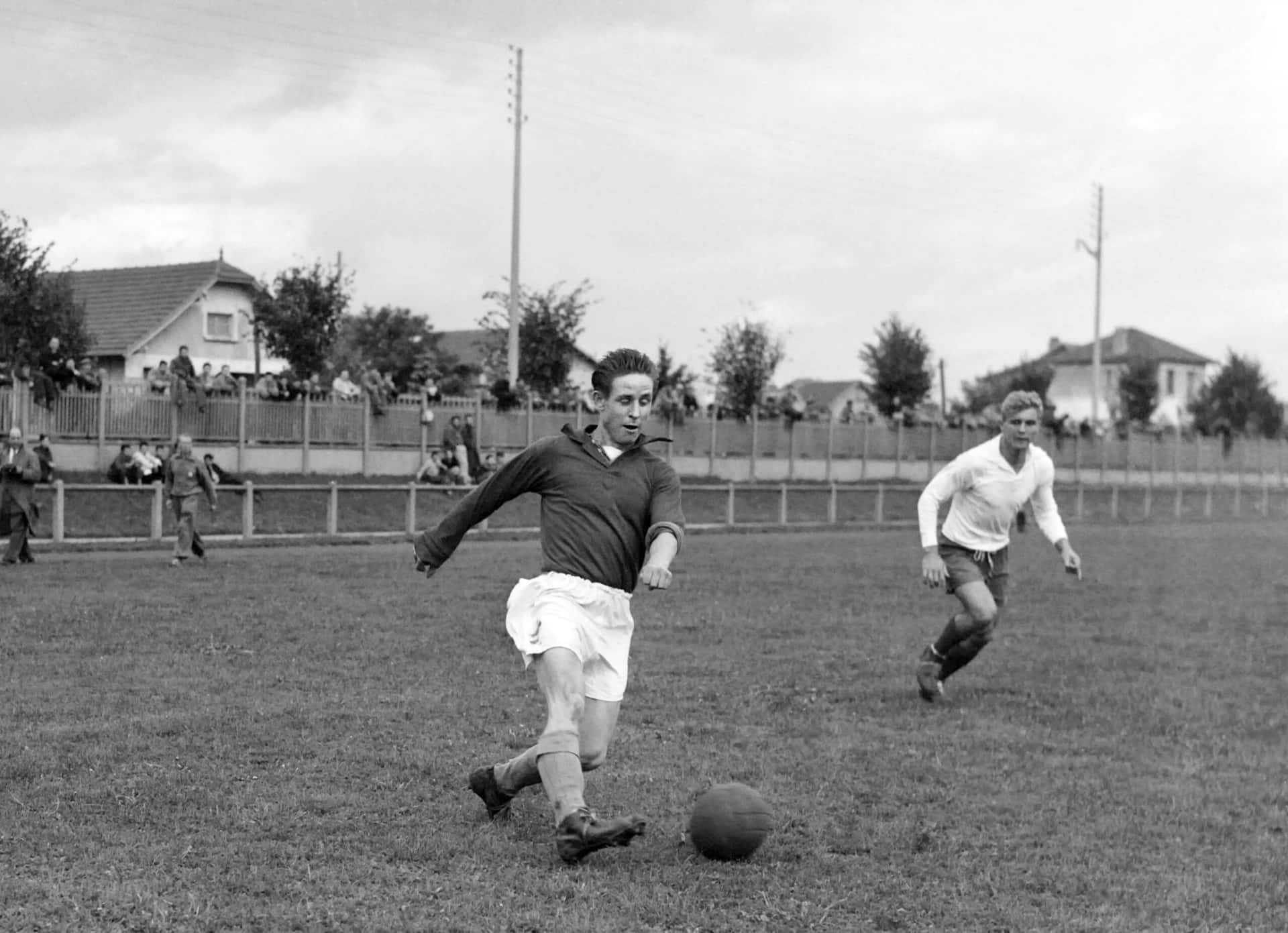 Vintage Football Match Action Background