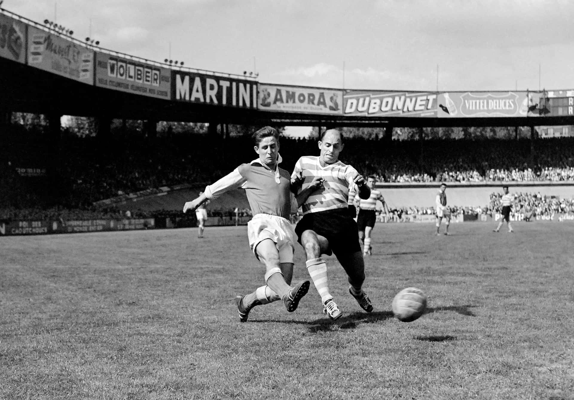 Vintage Football Match Action Background