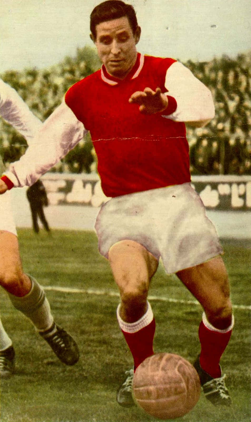 Vintage Footballer Action Shot Background
