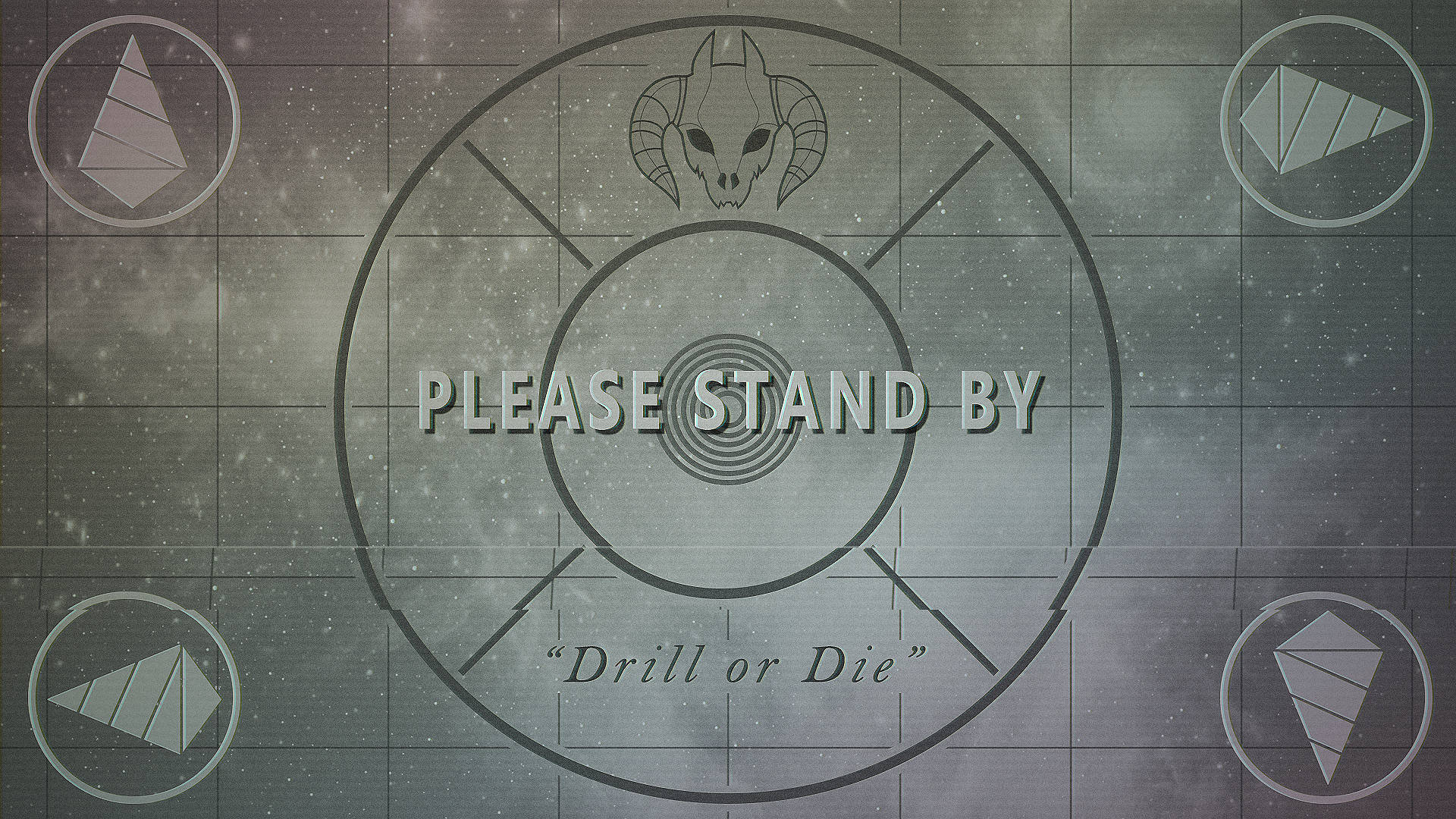 Vintage Grayscale 'please Stand By' Signal Image Background