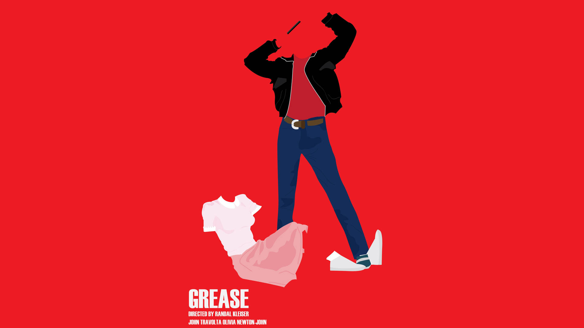 Vintage Grease Outfit In Unique Vector Art Background