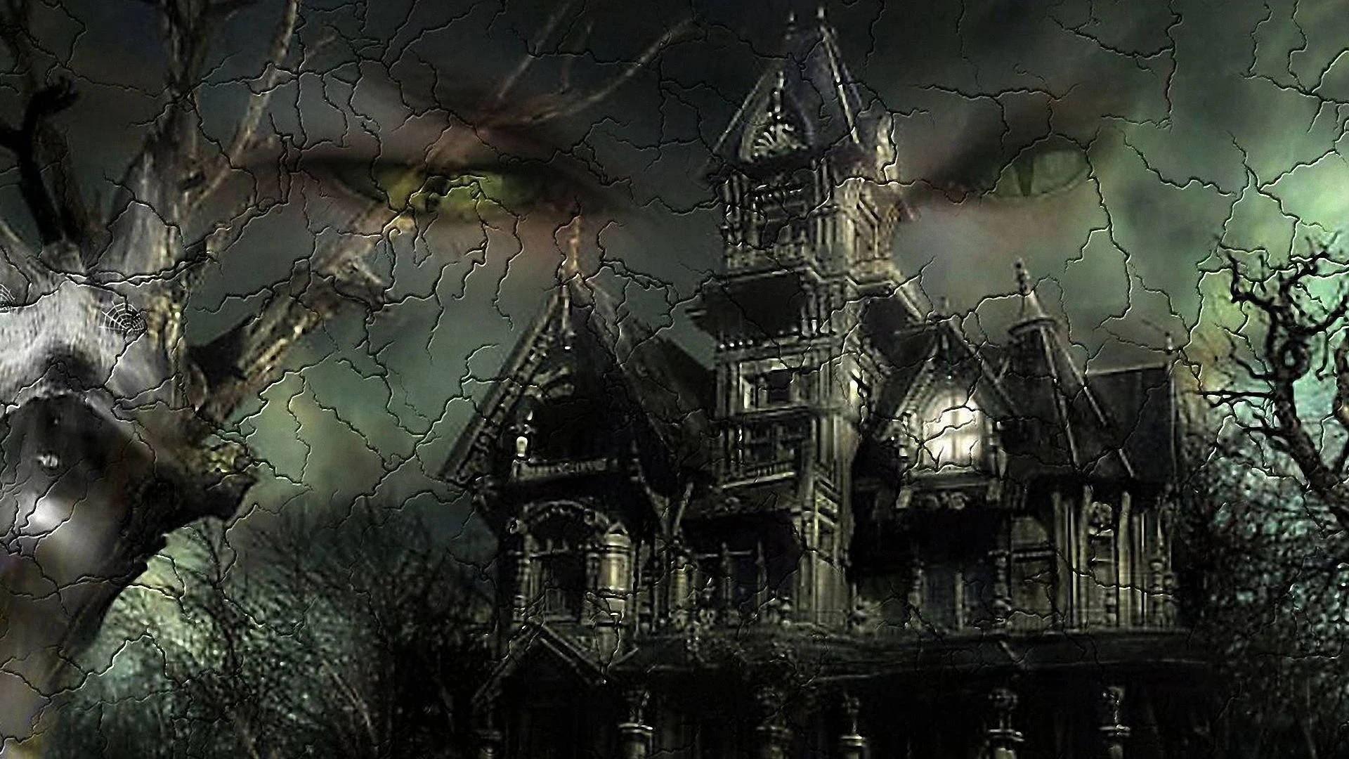 Vintage Halloween Ghost Castle