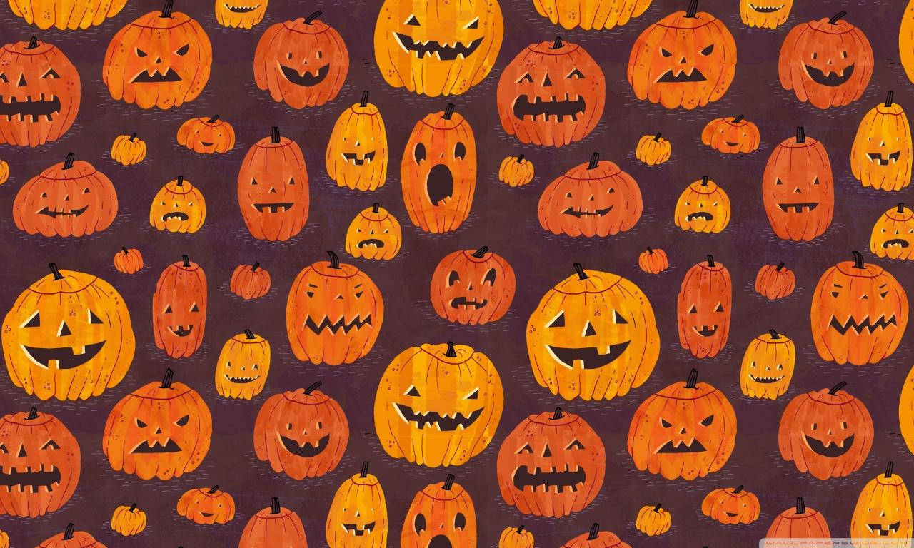 Vintage Halloween Lantern Pattern Background