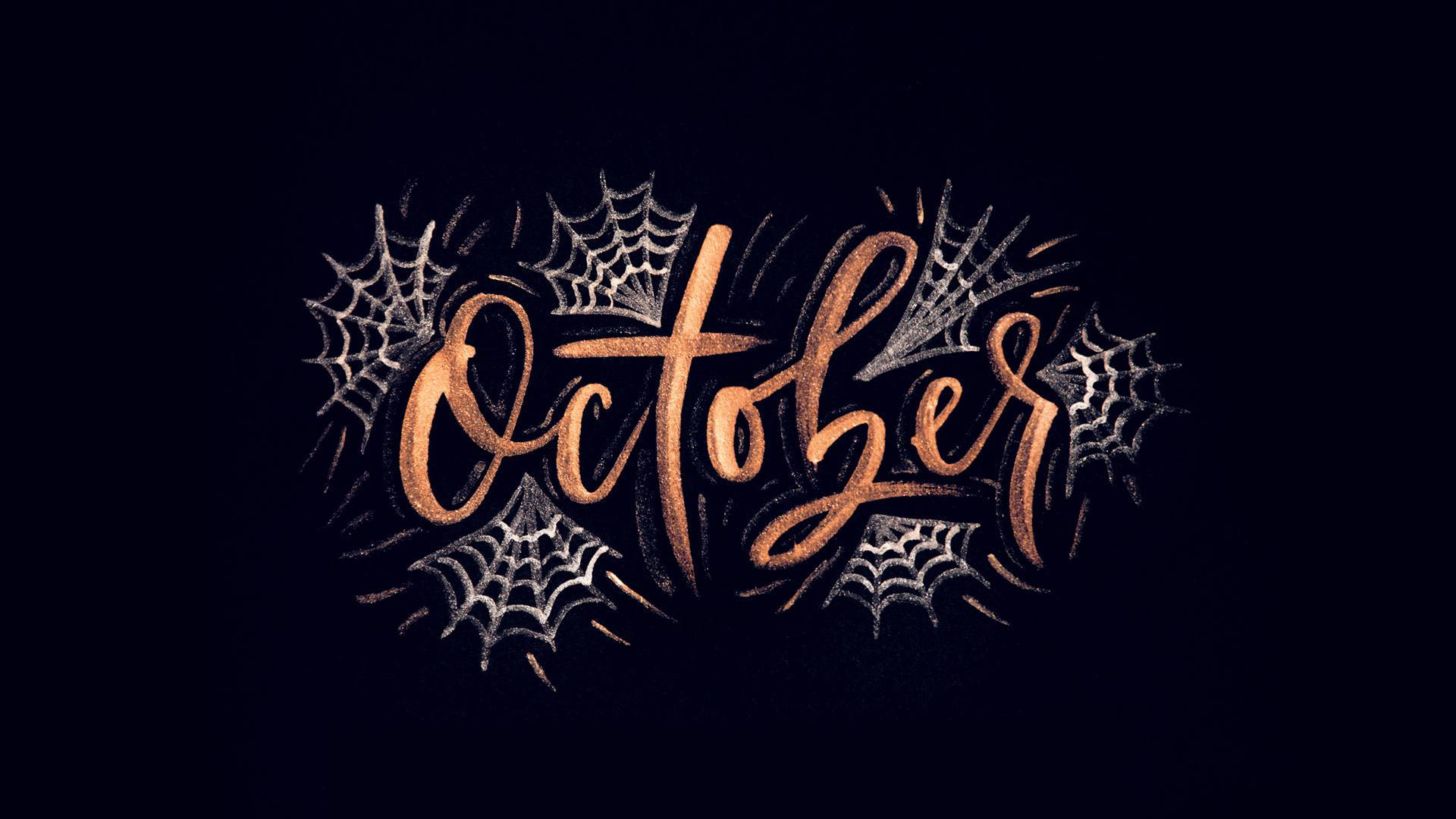 Vintage Halloween October Poster