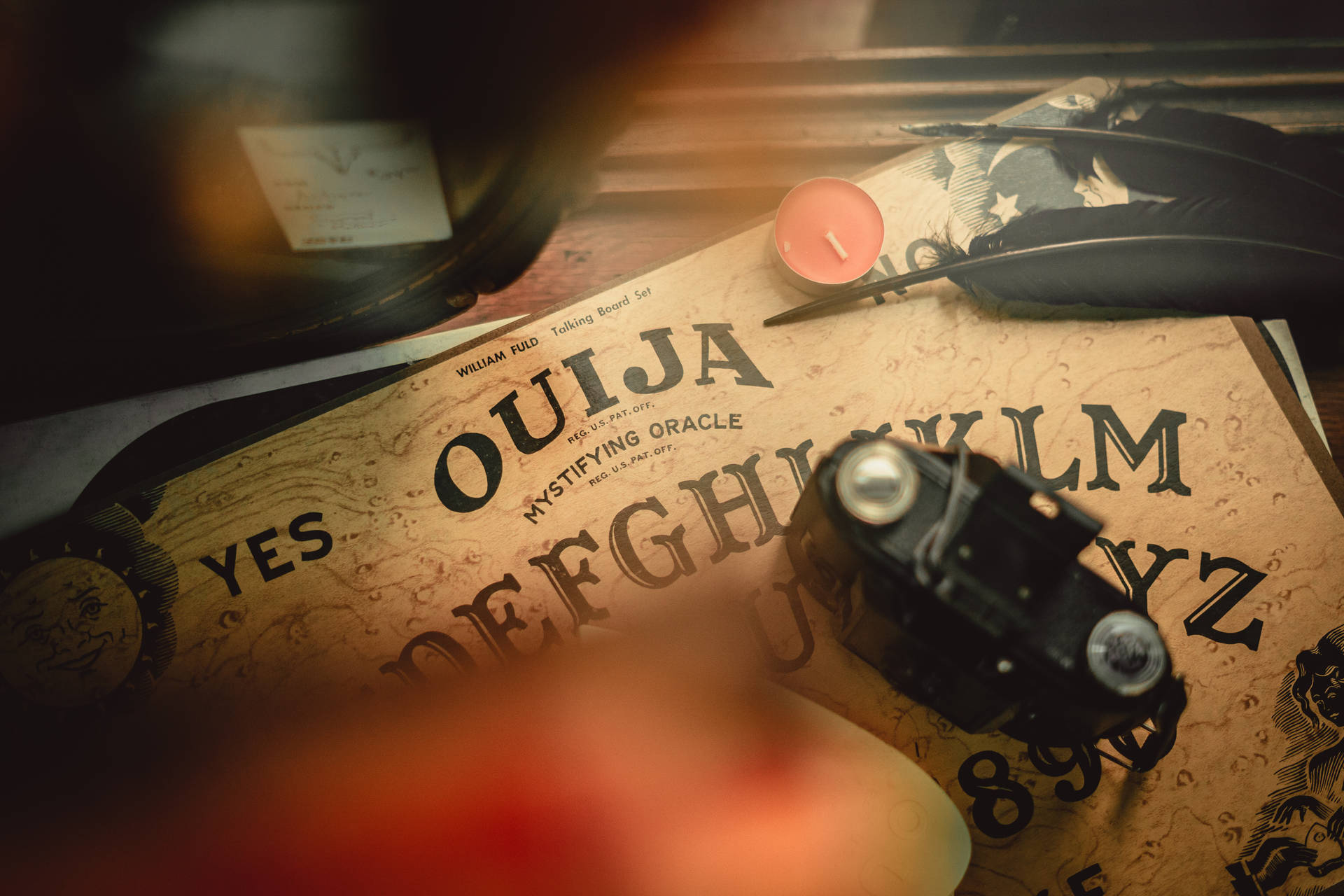 Vintage Halloween Ouija Board Background