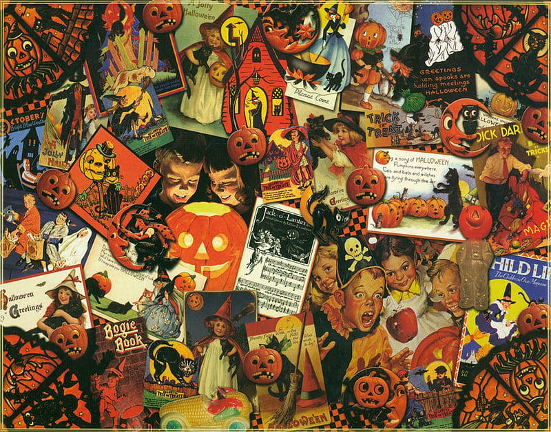 Vintage Halloween Poster Background
