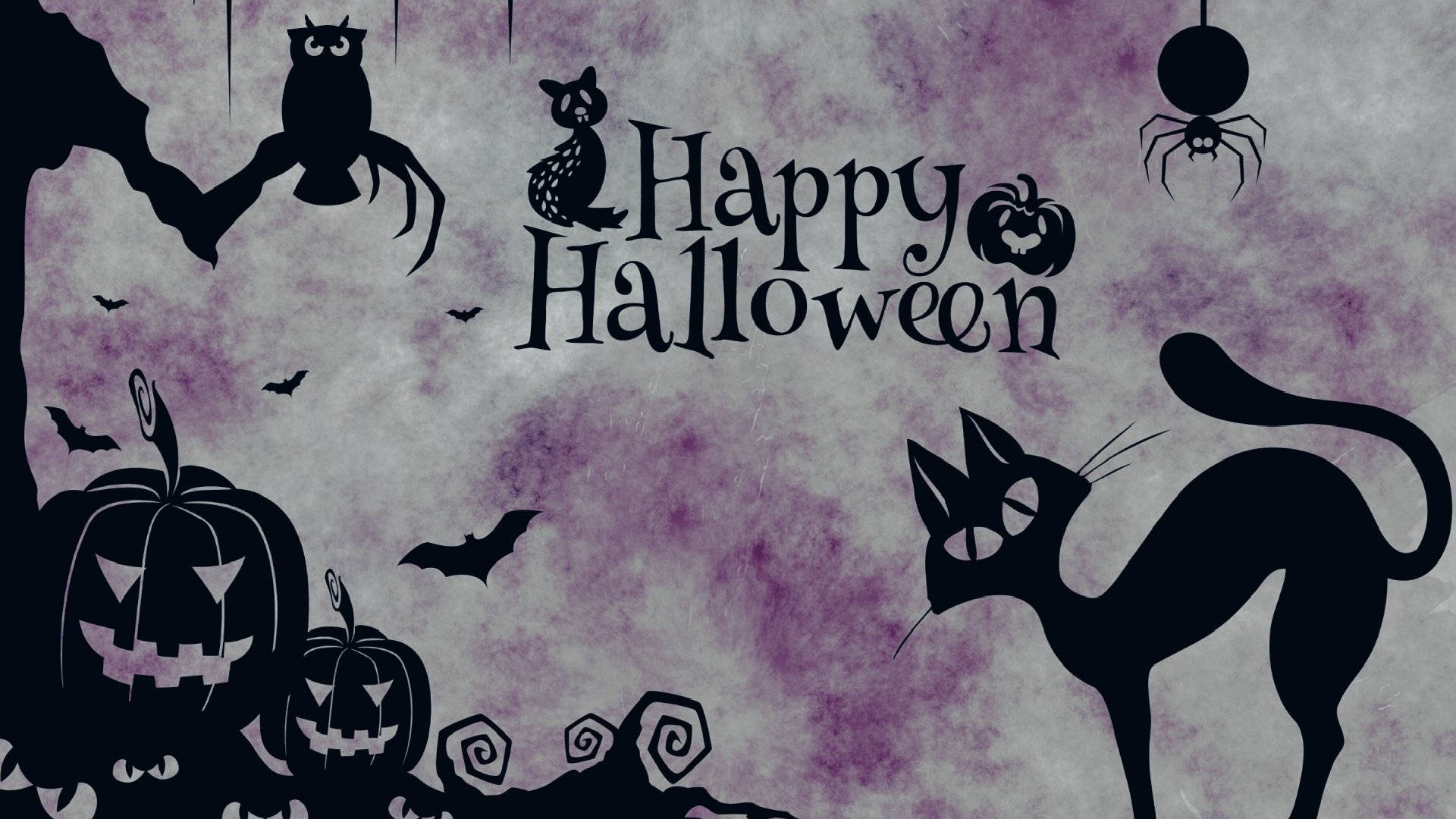 Vintage Halloween Purple Poster Background