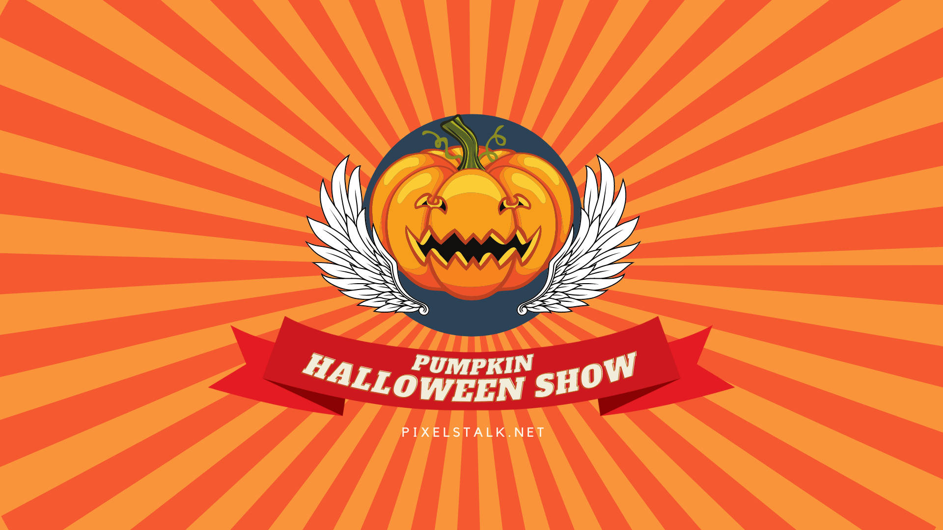 Vintage Halloween Show Pumpkin Background