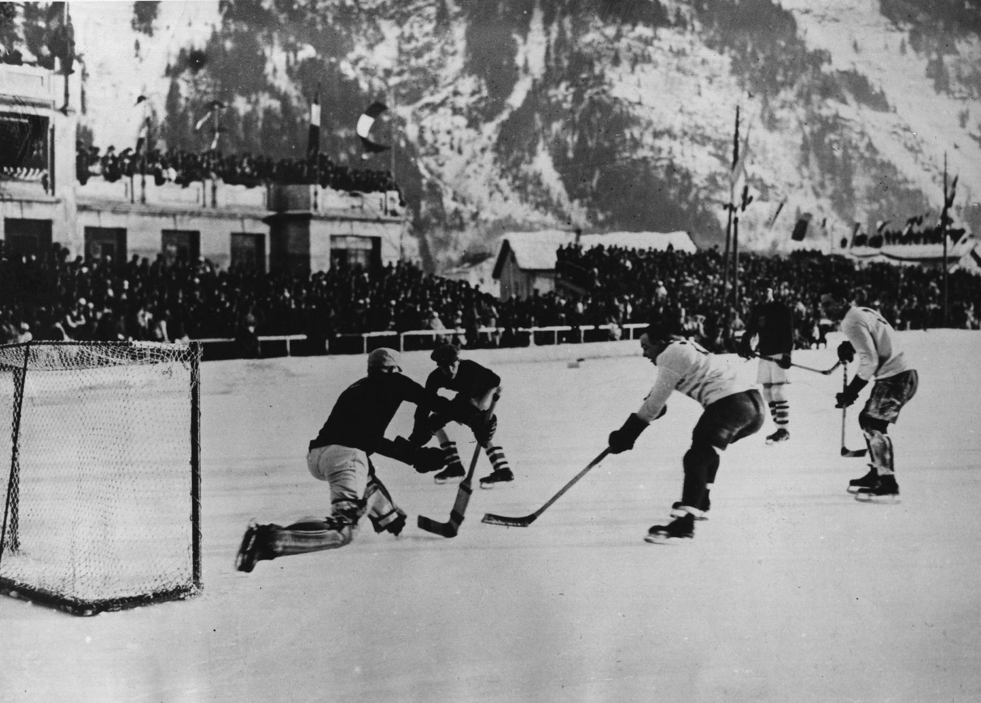 Vintage Image Of Winter Olympics Background