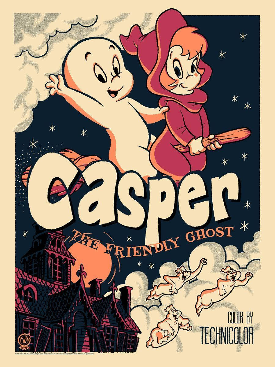 Vintage Iphone Cute Casper Poster Background