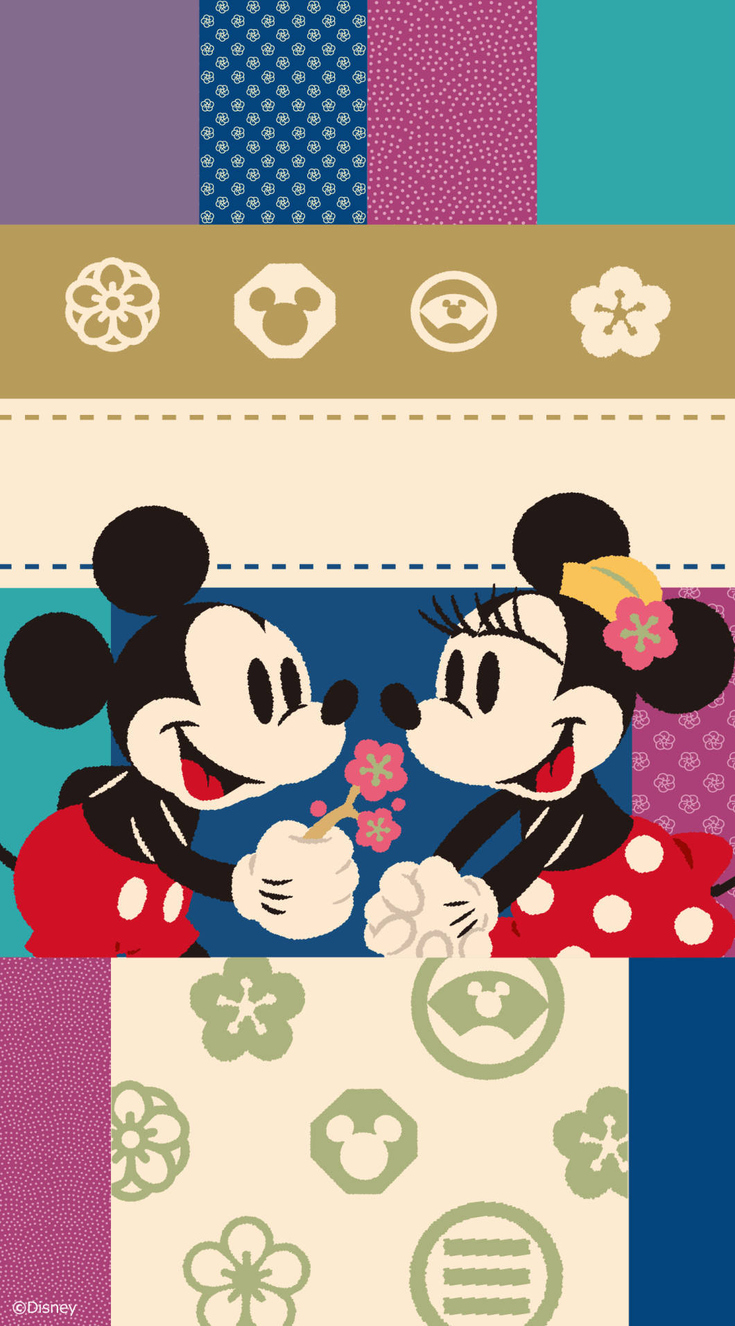 Vintage Iphone Mickey Minnie Cute Pair Background