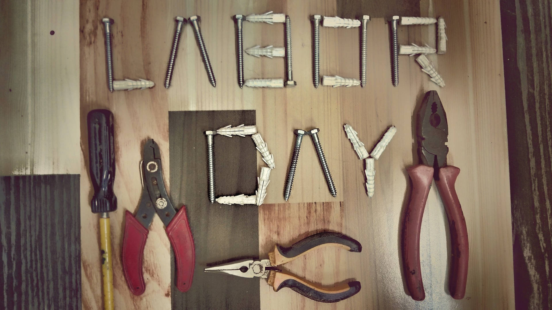 Vintage Labor Day Essential Tools Background