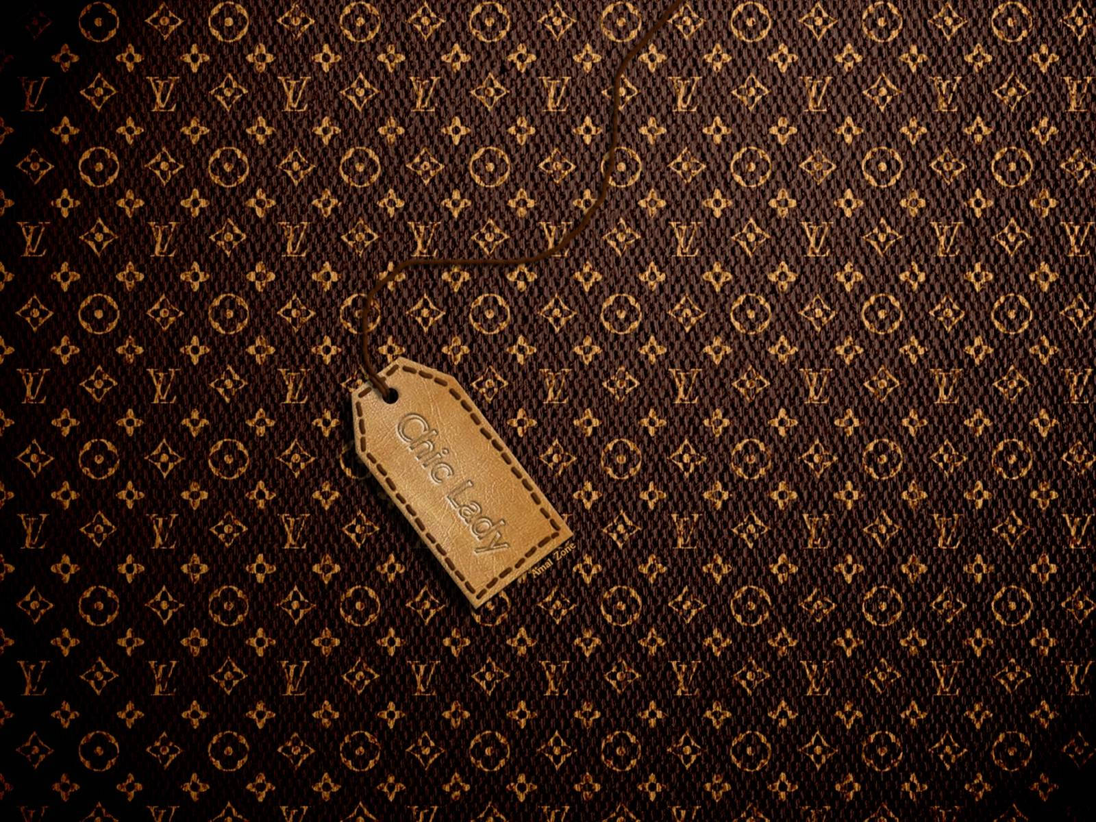 Vintage Louis Vuitton With Leather Tag Background