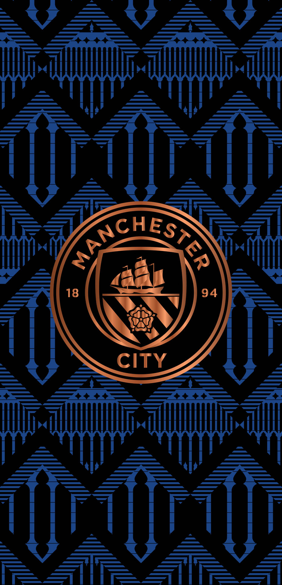 Vintage Manchester City Logo Background