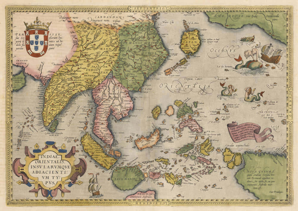 Vintage Mapof Southeast Asiaand Indonesia Background
