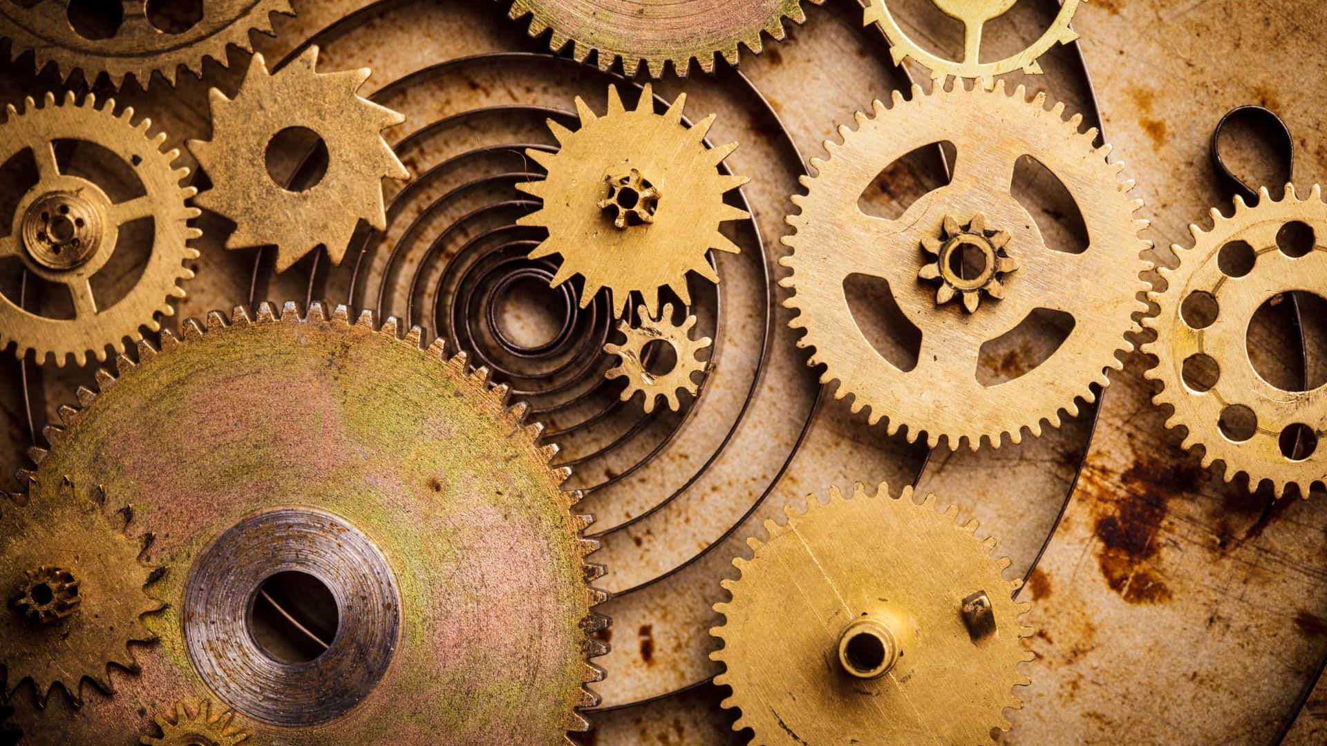 Vintage Mechanical Gears Background Background