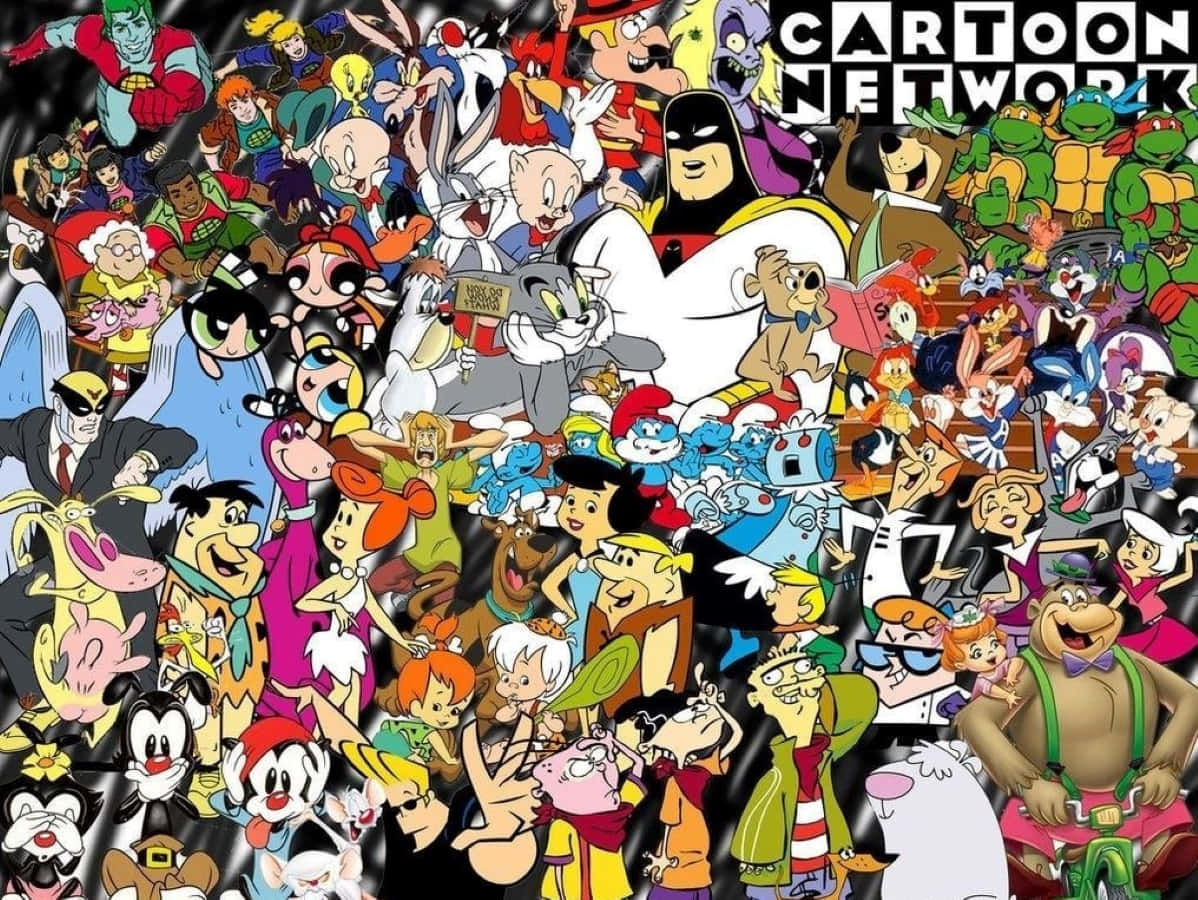 Vintage Mickey Mouse And Minnie Mouse Riding A Train Background