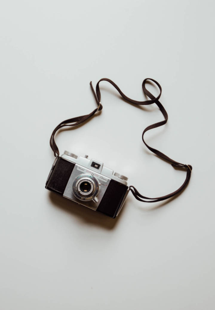 Vintage Minimalist Camera With Strap