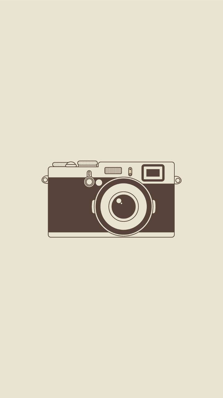 Vintage Minimalist Film Camera Background