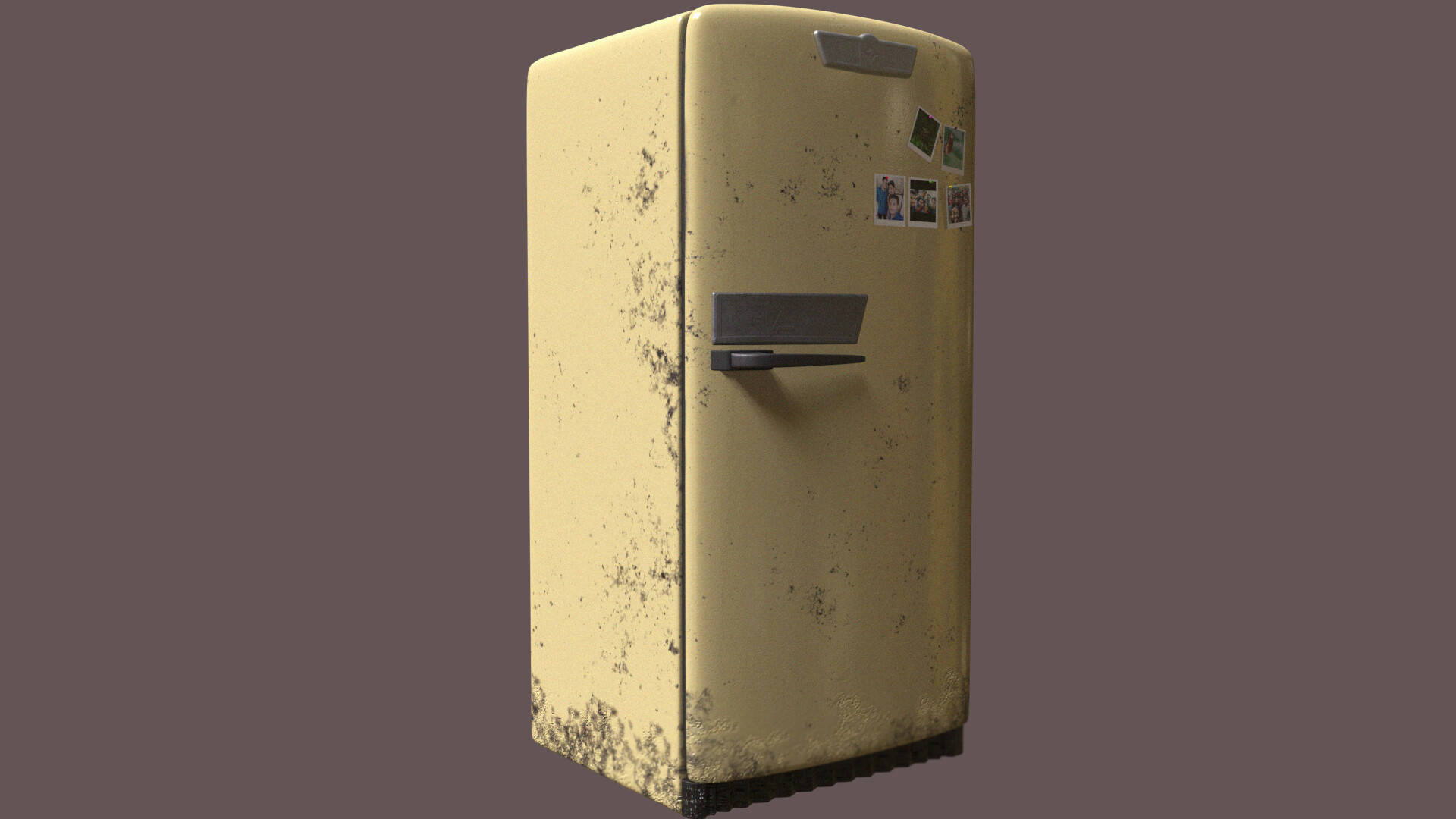 Vintage Minimalist Old Refrigerator Model Background