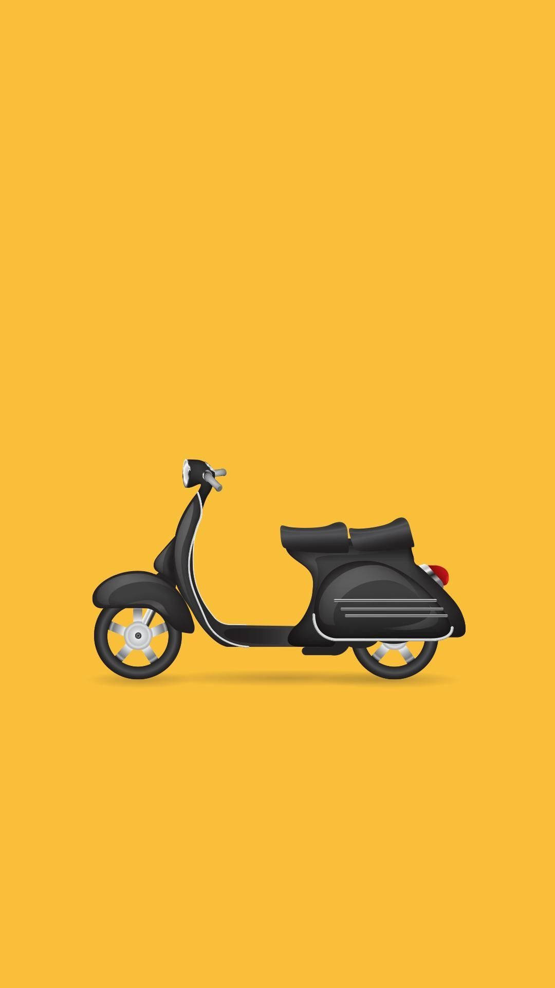 Vintage Minimalist Scooter Bike Background