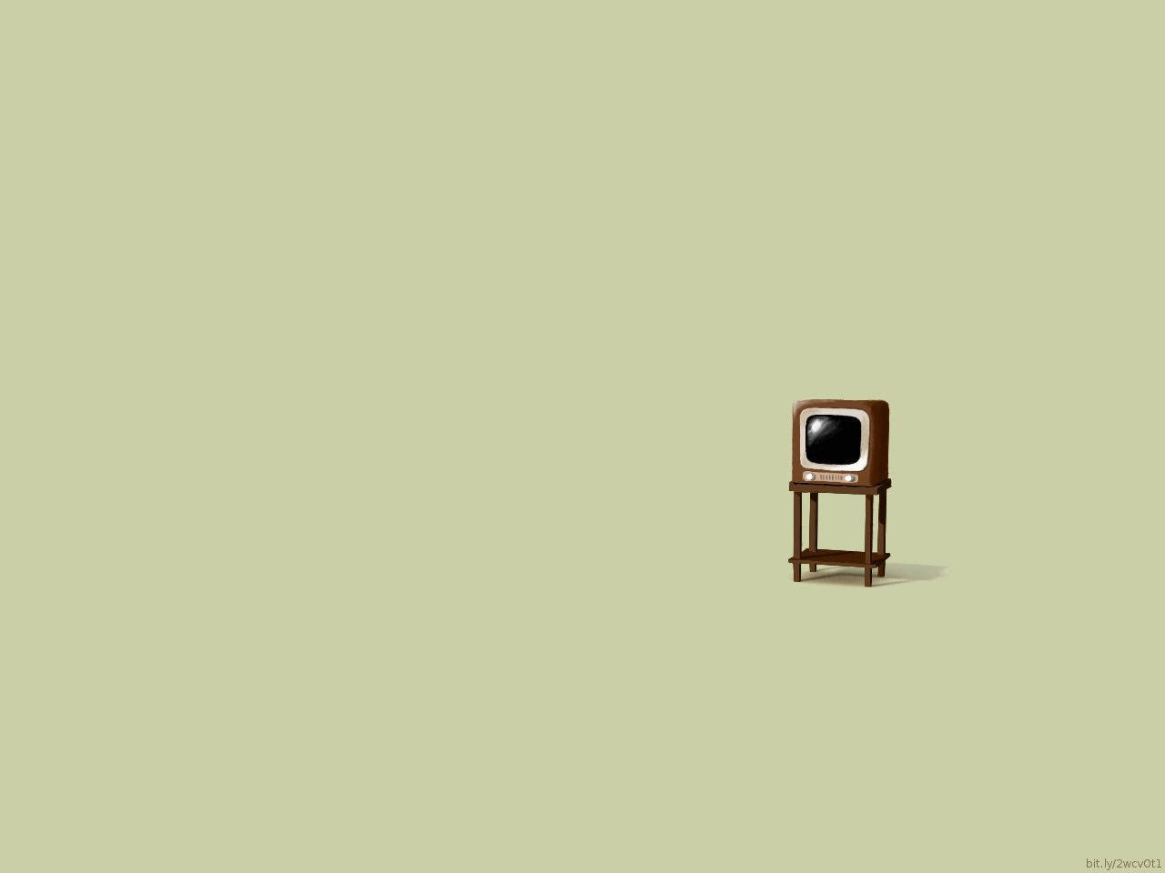 Vintage Minimalist Television Set Background