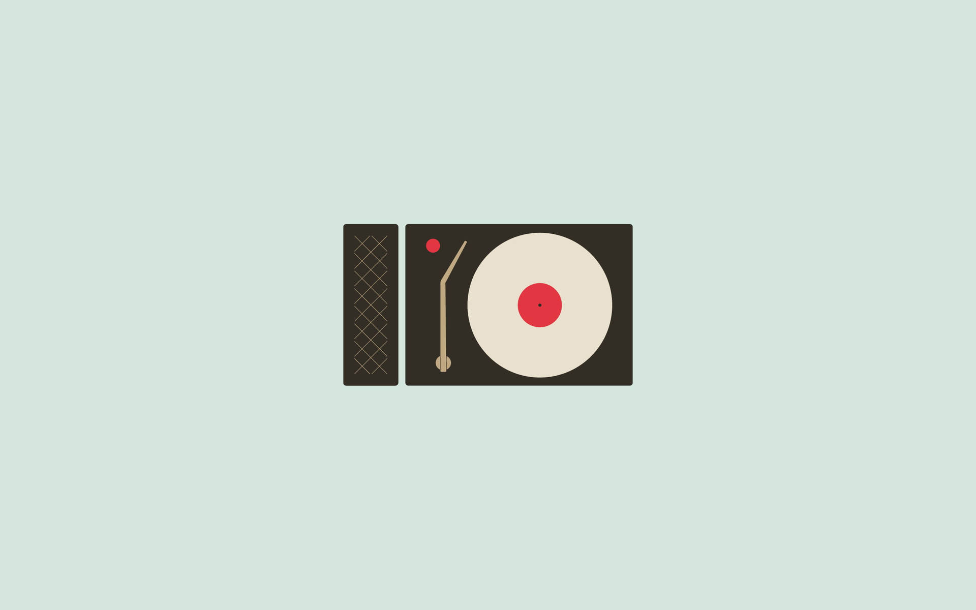 Vintage Minimalist Turntable Background