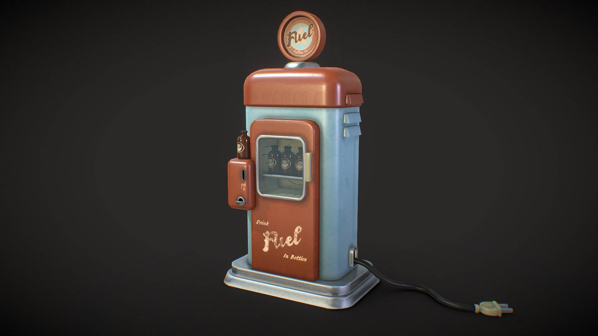 Vintage Minimalist Vending Machine Background