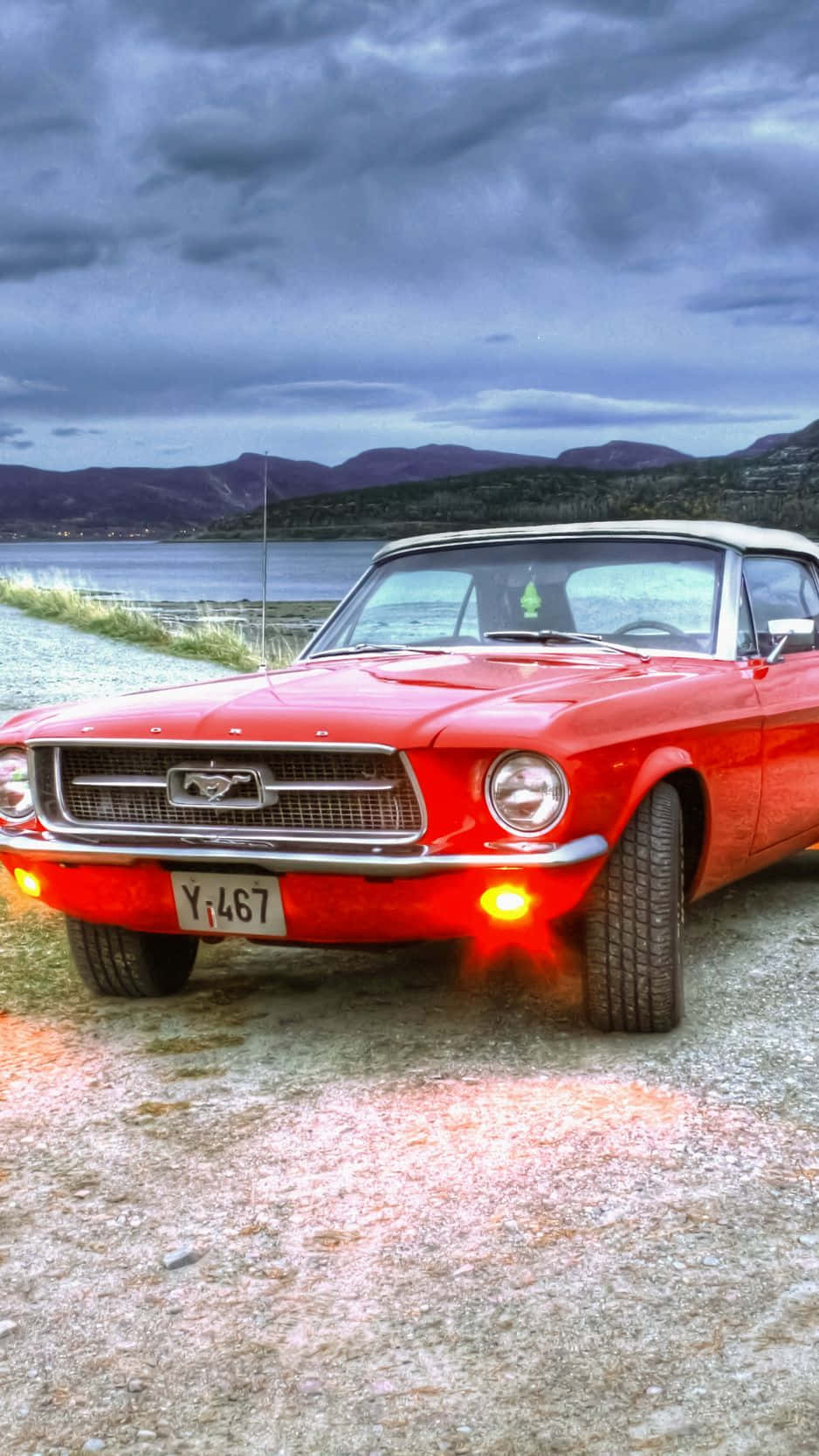 Vintage Mustang Car Iphone Background