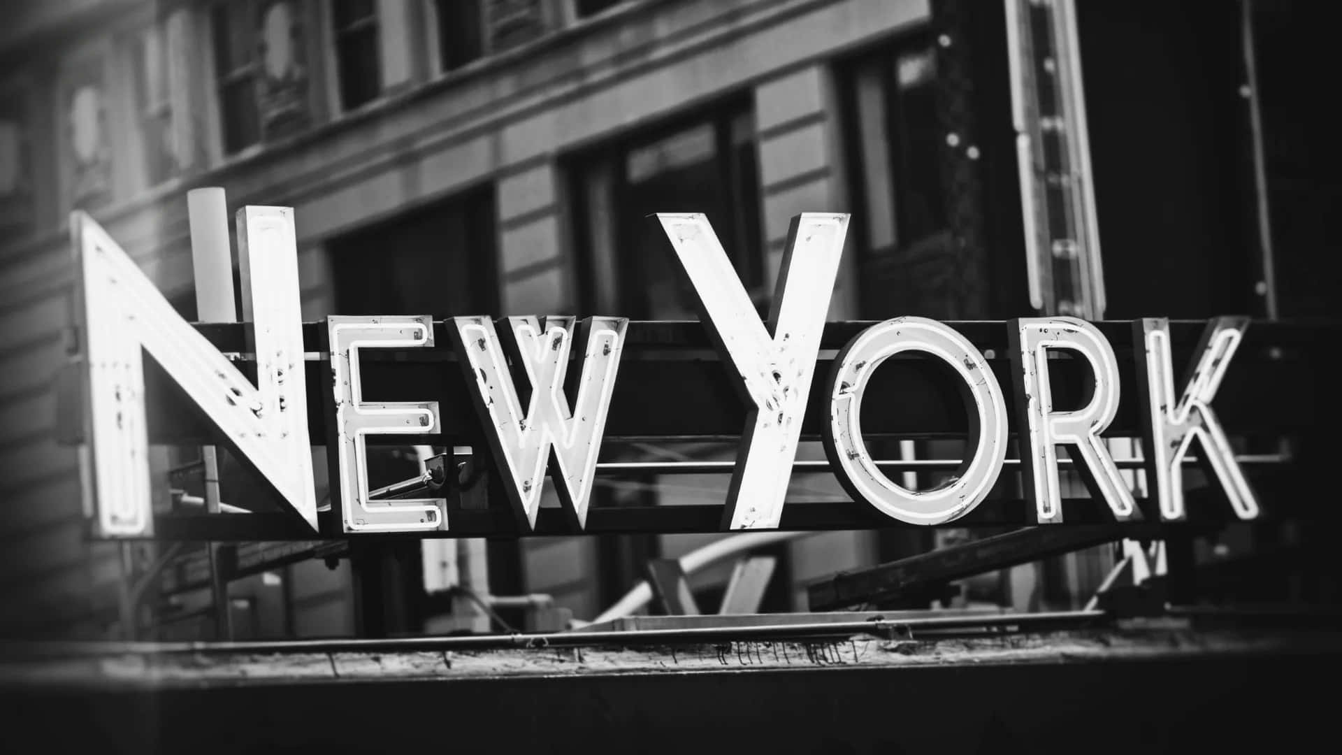 Vintage New York Signage Background