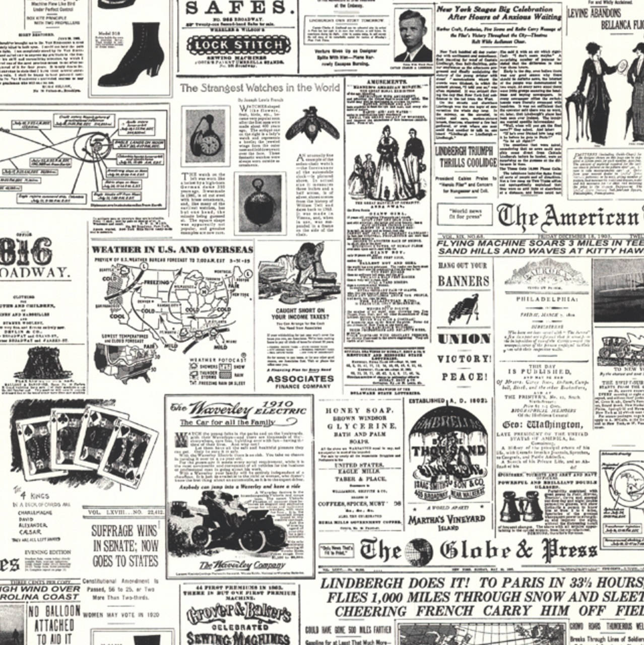 Vintage Newspaper Aesthetics With Black Ink Headlines Background
