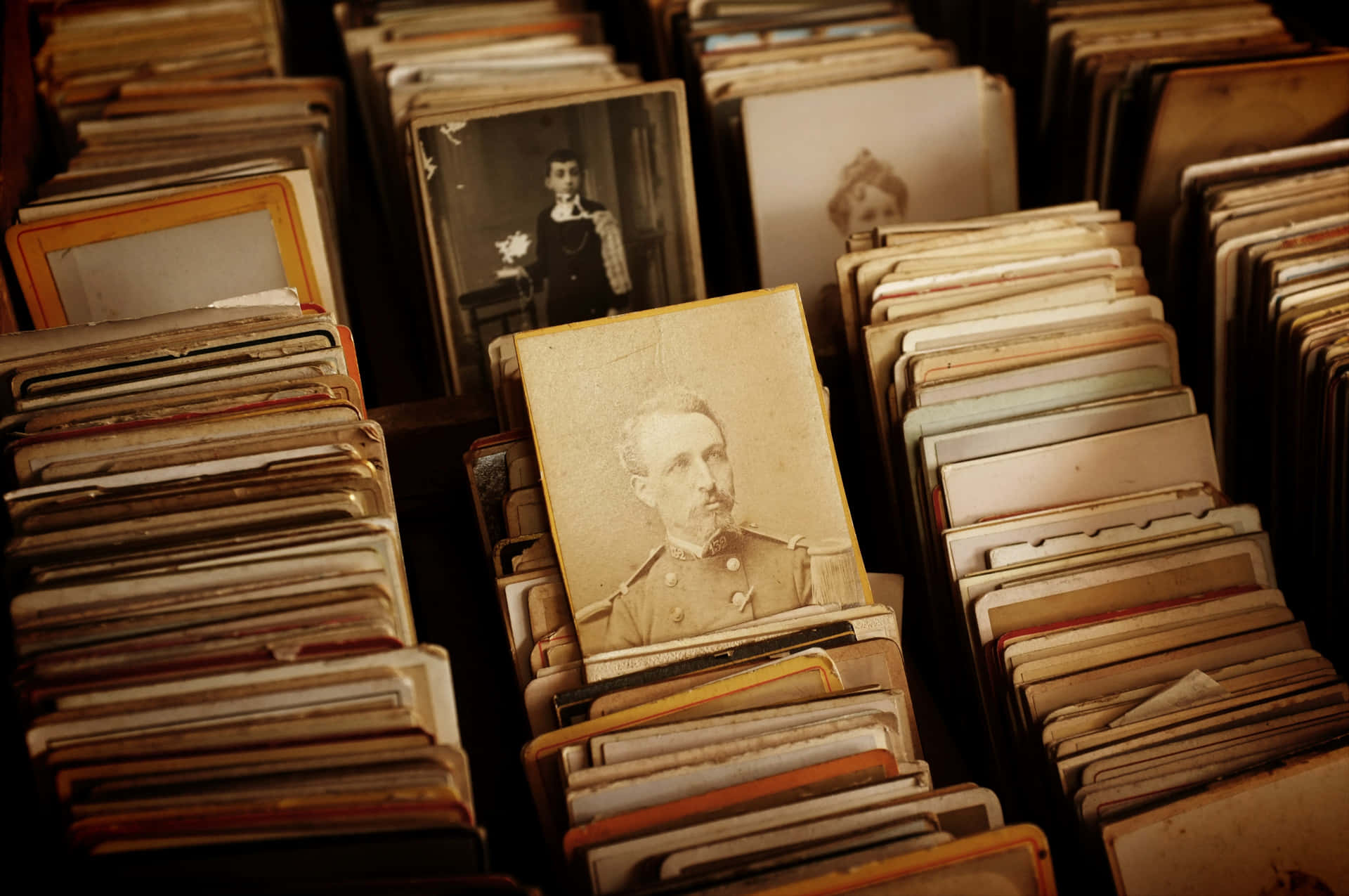 Vintage Newspaper In Sepia Background