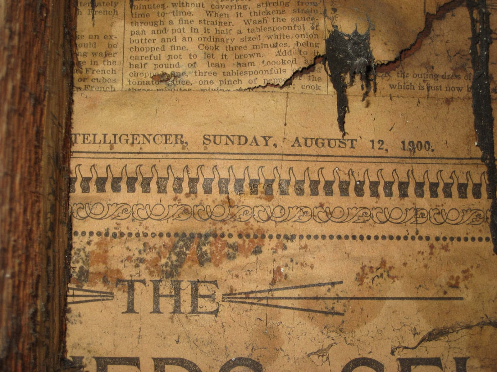 Vintage Newspaper With Tear Background