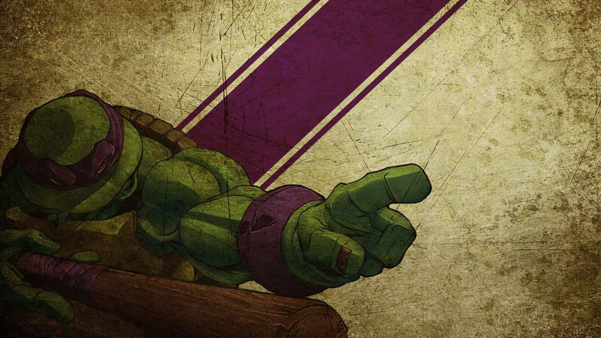 Vintage Ninja Turtle Leap Background